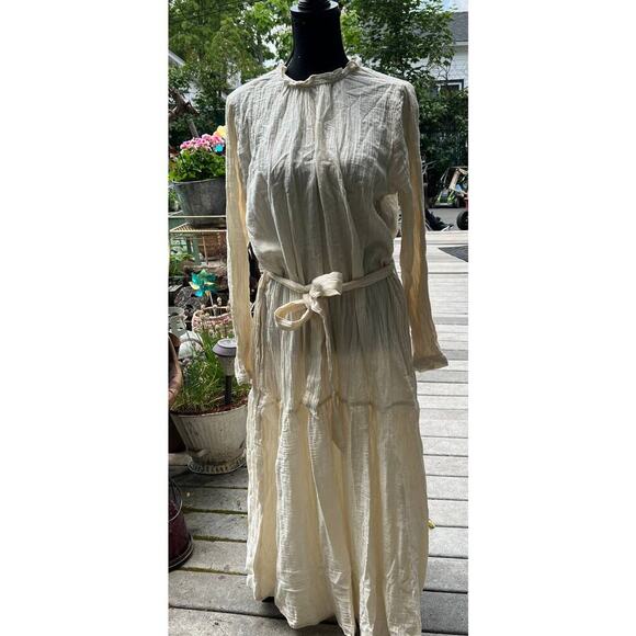 Chloe SHADE AMOUR Chloe Maxi Dress W/Belt, Double Gauze-Natural, SM - Picture 1 of 6